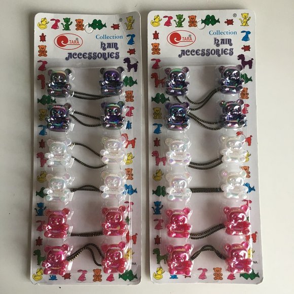 Tara Hair Accessories Accessories Retro Teddy Bear Ponytail Holders